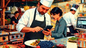 Cocinero-calculando-costos alimentos